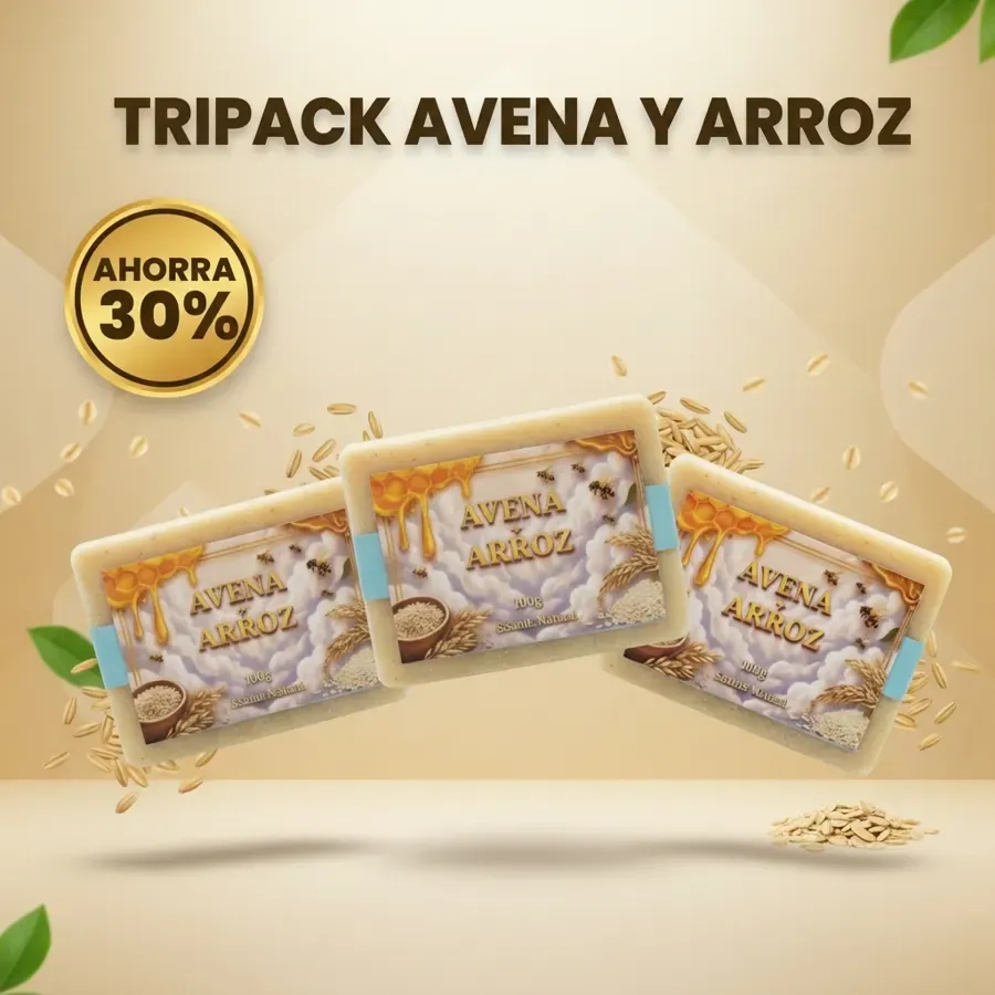 TRIPACK AVENA Y ARROZ · x3 Jabones 100g