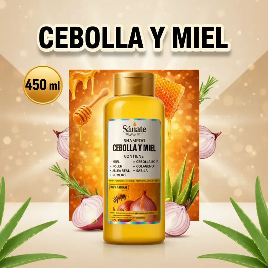 SHAMPOO CEBOLLA Y MIEL 450ml