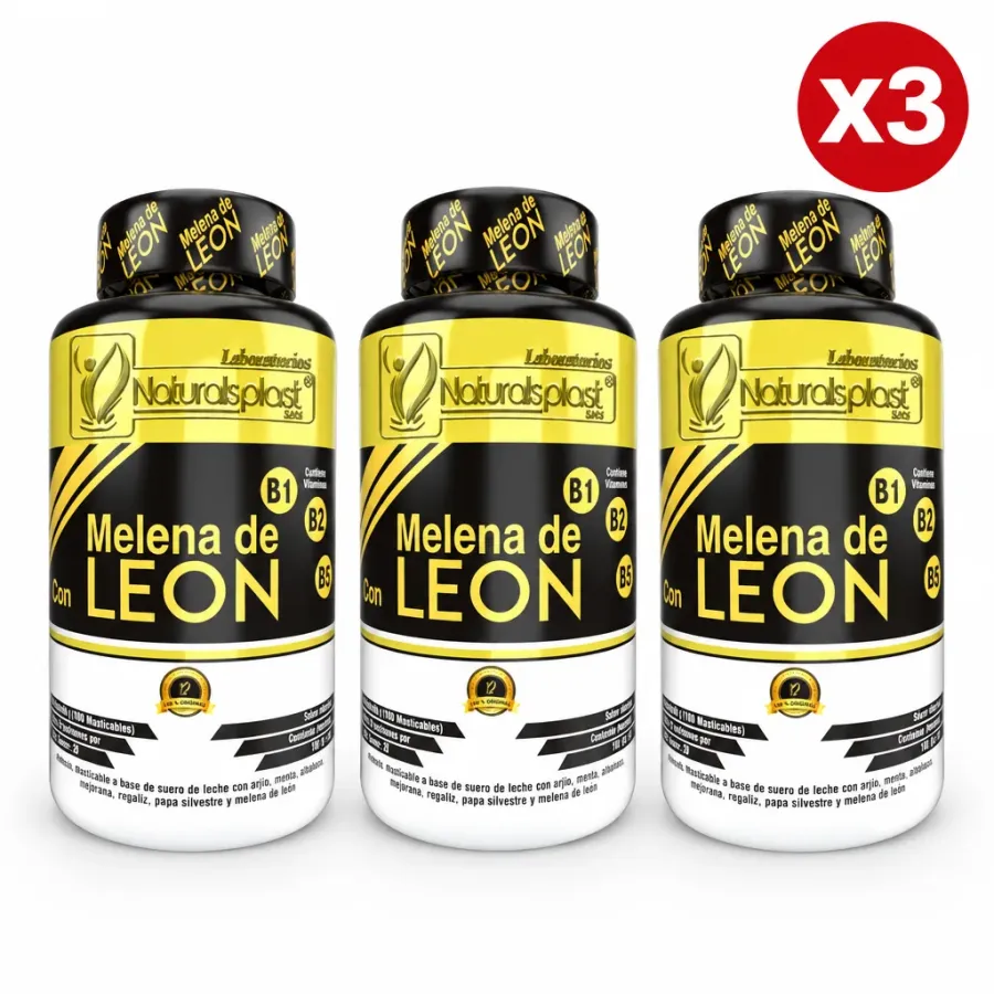 MELENA DE LEÓN X100 · CONCENTRACIÓN Y CLARIDAD MENTAL · FRASCO XL